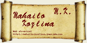 Mahailo Kozlina vizit kartica